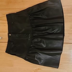 Zara faux leather black mini skirt, size S/26